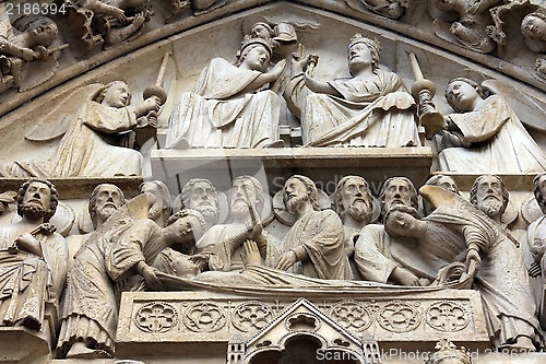 Image of Notre Dame Cathedral, Paris, Portal of the Virgin