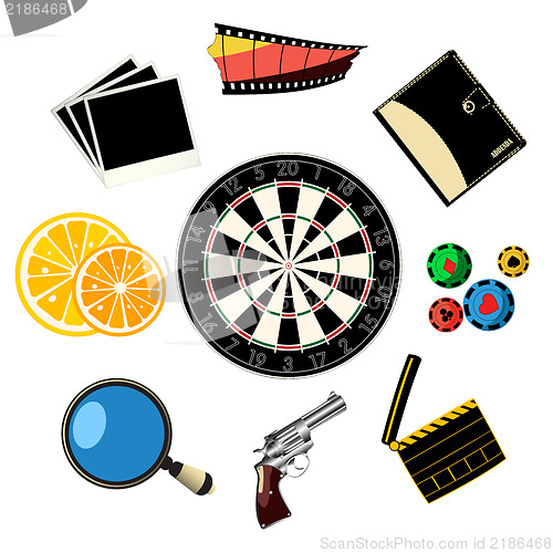 Image of Travel and games icons