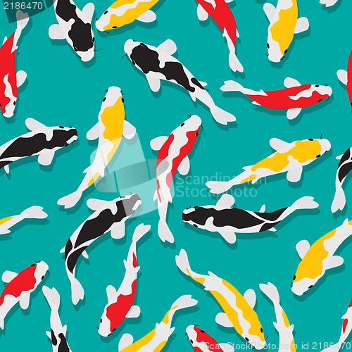 Image of Koi fish pattern seamless