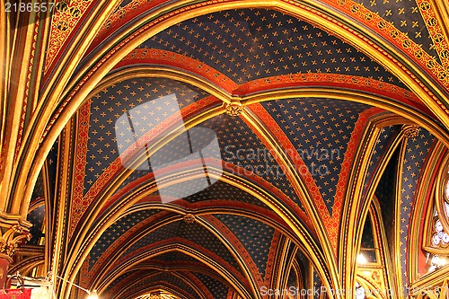 Image of Ceiling construction, lower chapel, Sainte Chapelle, Paris