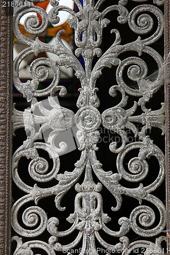 Image of Ornate tomb door in the Pere Lachaise cemetery, Paris