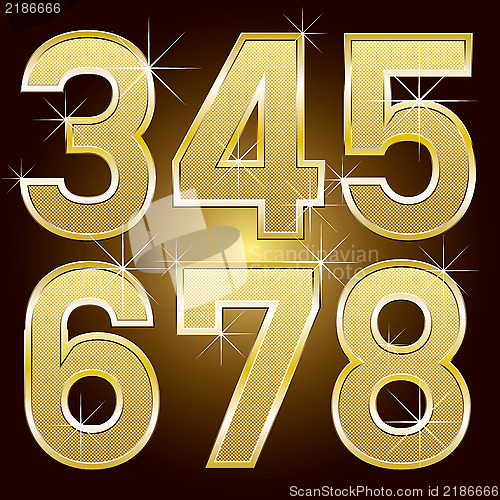 Image of Golden Letters and Numbers Big and Small