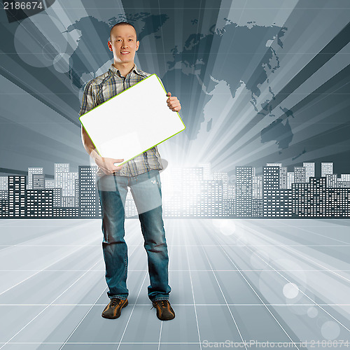 Image of Business Man against Conceptual Background