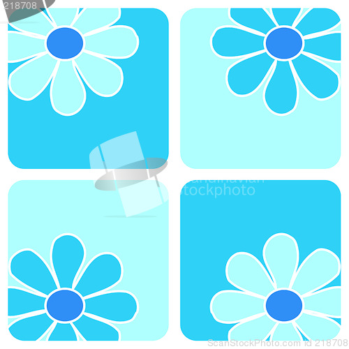 Image of Flowers - Blue composition