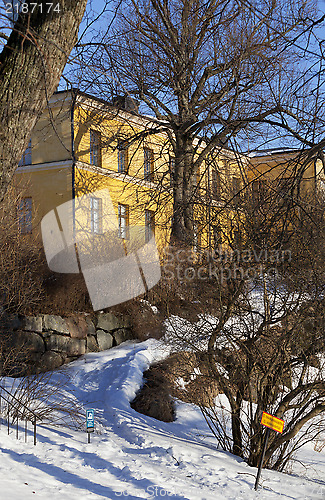 Image of Old buildings on Suomenlinna Island in Helsinki, Finland