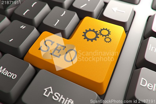 Image of Keyboard with Seo Button.