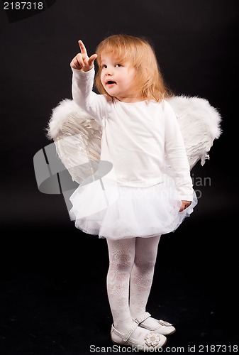 Image of angel girl in white