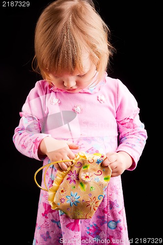 Image of portrait of adorable young girl