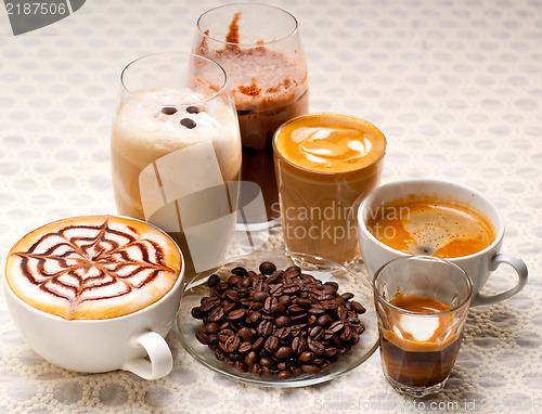 Image of selection of different coffee type