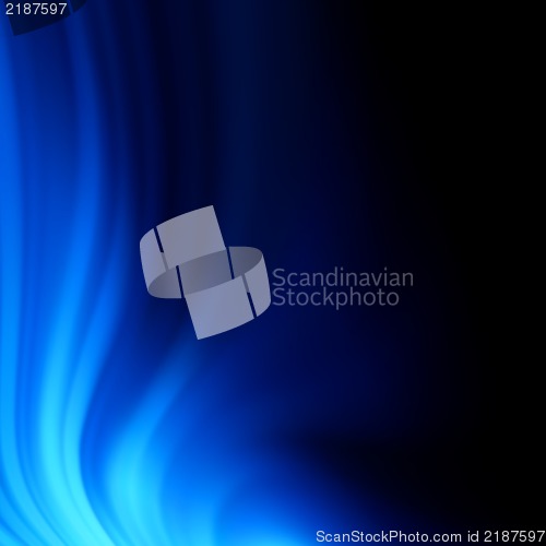 Image of Blue smooth twist light lines background. EPS 8
