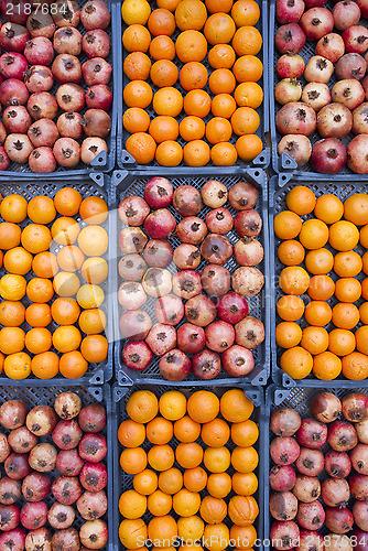 Image of Pomegranates and oranges