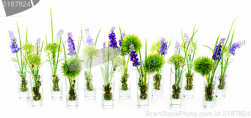 Image of Flower bouquets  from artificial flowers arrangement centerpiece