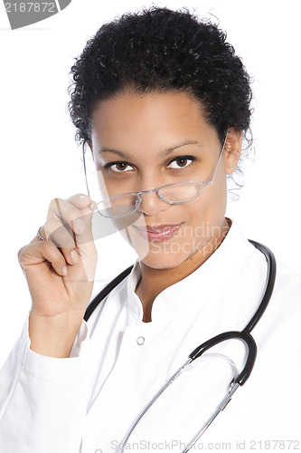 Image of Beautiful African American woman doctor