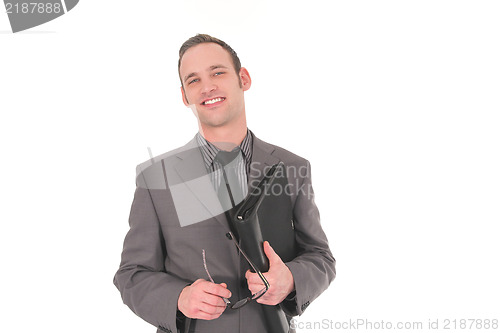 Image of Smiling businessman with glasses