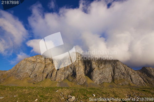 Image of Clouds over cliffs