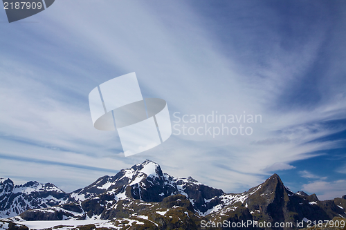 Image of Cloudscape over mountains