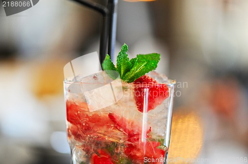 Image of Strawberry mohito cocktail