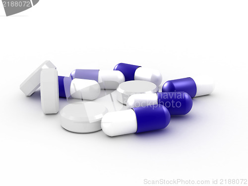 Image of some pills and tablets - illustration 