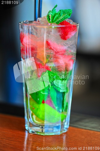 Image of Strawberry mohito cocktail