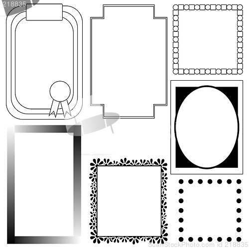 Image of seven different borders