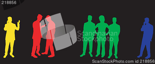 Image of Silhouettes of business people