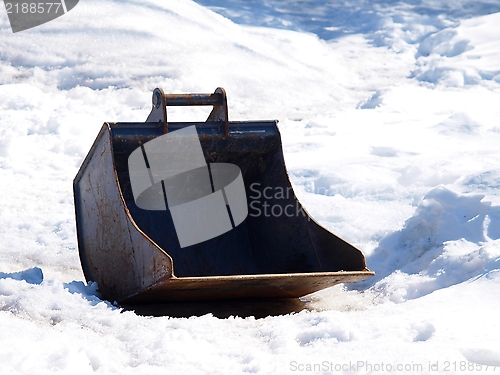 Image of Shovel tool in snow