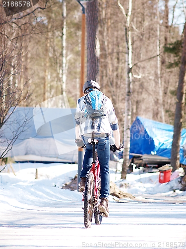 Image of Biker on snow