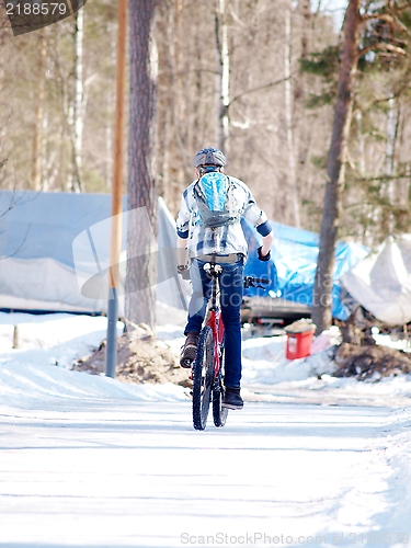 Image of Biker on snow