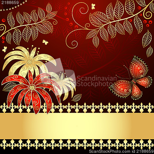 Image of Vintage floral card