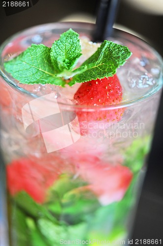 Image of Strawberry mohito cocktail