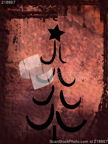 Image of Grunge style christmas background