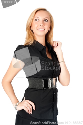 Image of portrait of a beautiful blonde woman