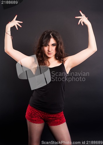 Image of beautiful sexy brunette woman