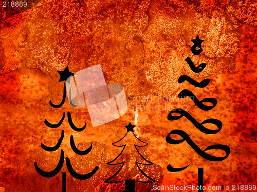 Image of Grunge style christmas background