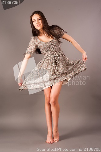 Image of Young beautiful caucasian woman