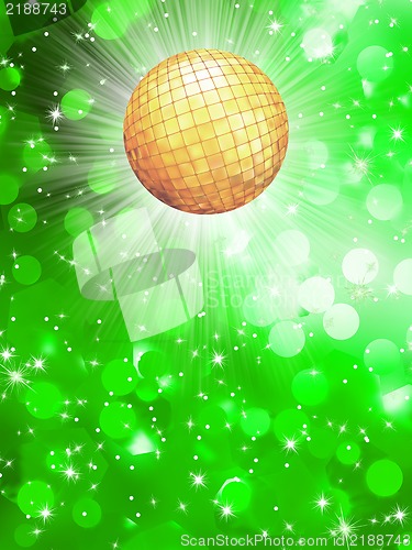 Image of Abstract green with disco ball. EPS 10
