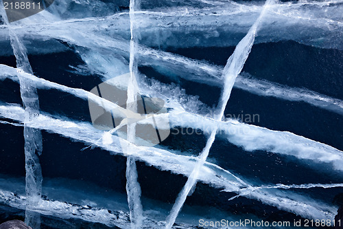 Image of Baikal ice texture