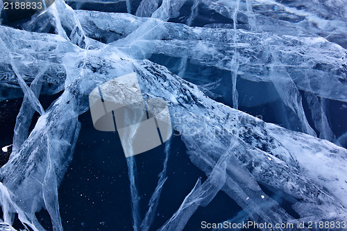 Image of Baikal ice texture