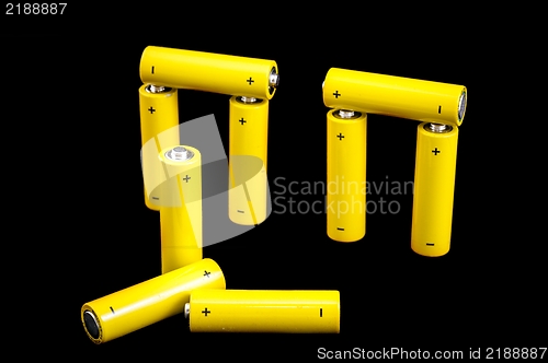 Image of Artistic way to represent little yellow batteries 
