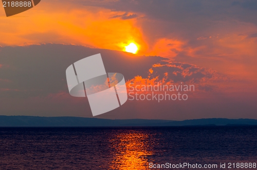 Image of Sunset at the sea