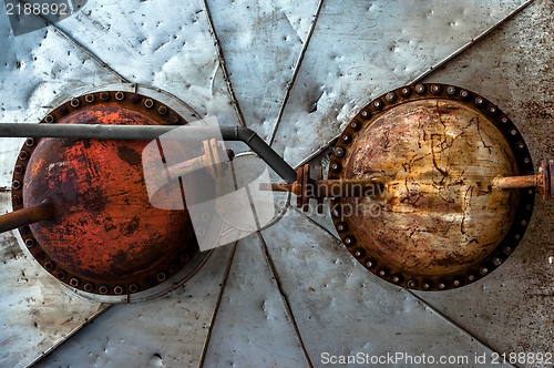 Image of Rusty steal texture of a storage tank