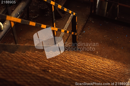 Image of Industrial staircase in rusty colors