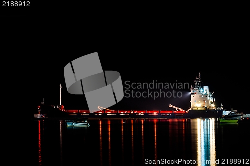 Image of Big cargo ship on the water