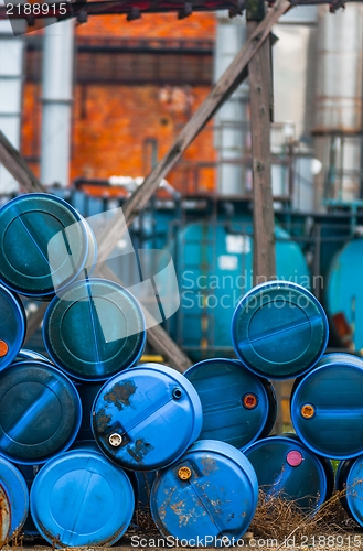 Image of Several barrels of toxic waste