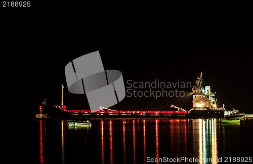 Image of Big cargo ship on the water