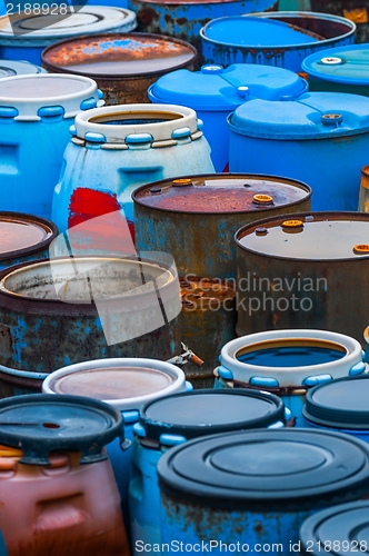 Image of Several barrels of toxic waste