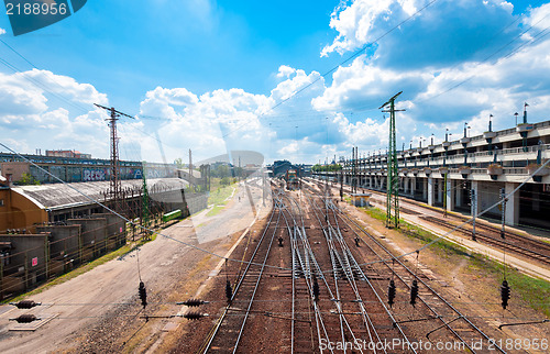 Image of Industrial train station from above