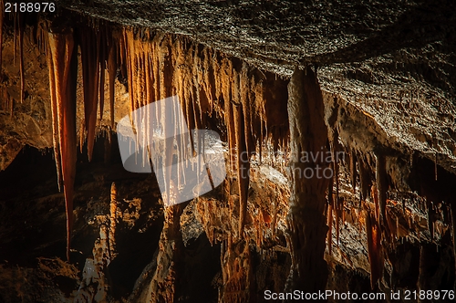 Image of Underground photo in a cave with bright lighr