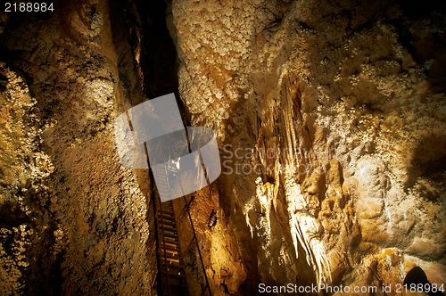 Image of Underground photo in a cave with bright lighr