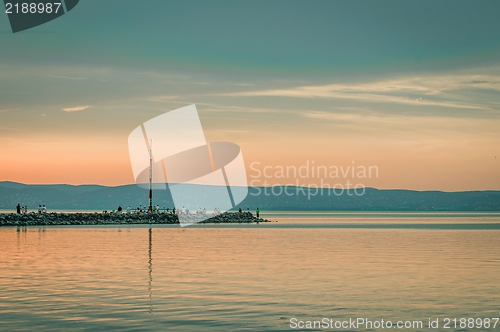 Image of Beautiful Sunset at the ocean